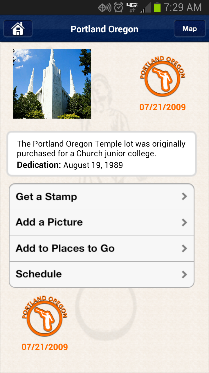 LDS Temple Passport Screen 3