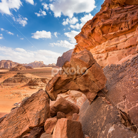 Wadi Rum window by Tamir Vaknin - Landscapes Deserts