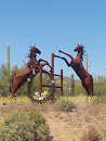 Twin Horse Statue