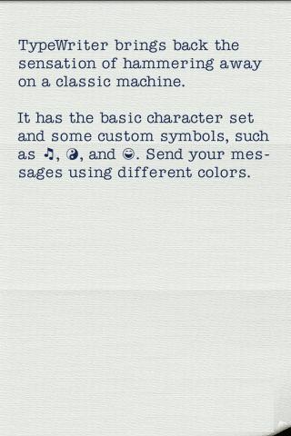 TypeWriter Screen 2