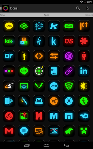 Neon Glow - Icon Pack - screenshot