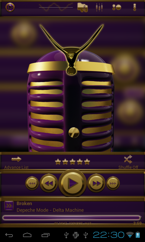 elegance poweramp skin purple Screen 2