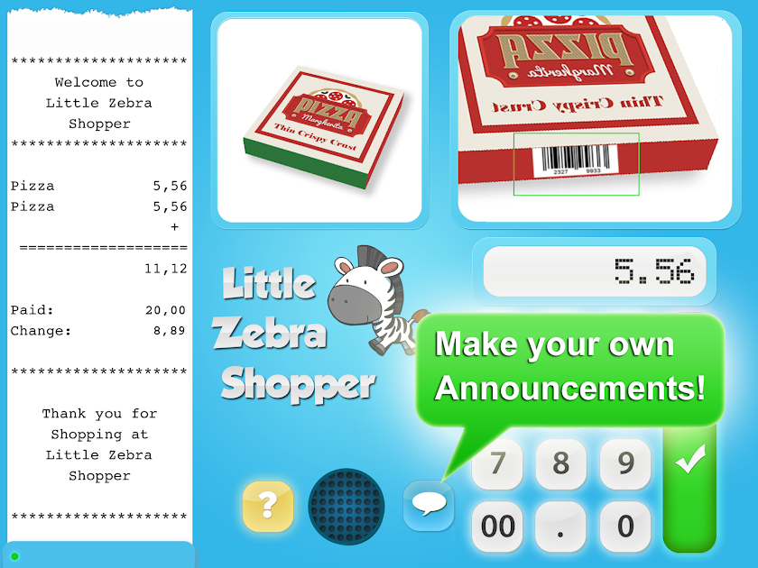 Little Zebra Shopper Gold Screen 3
