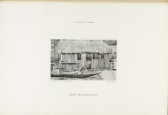 Plantagewoning en een korjaal op de Koloniale Tentoonstelling, Amsterdam 1883