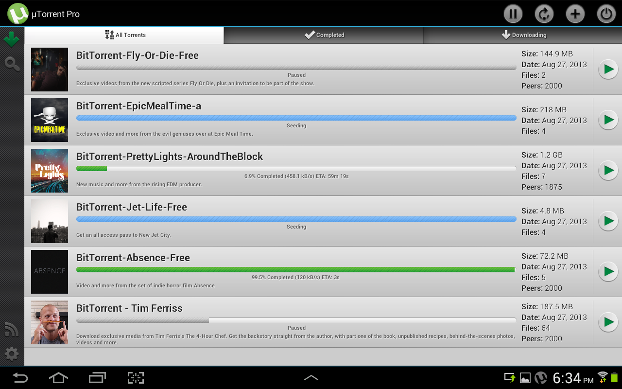 μTorrent ® Pro - Torrent App - Screenshot