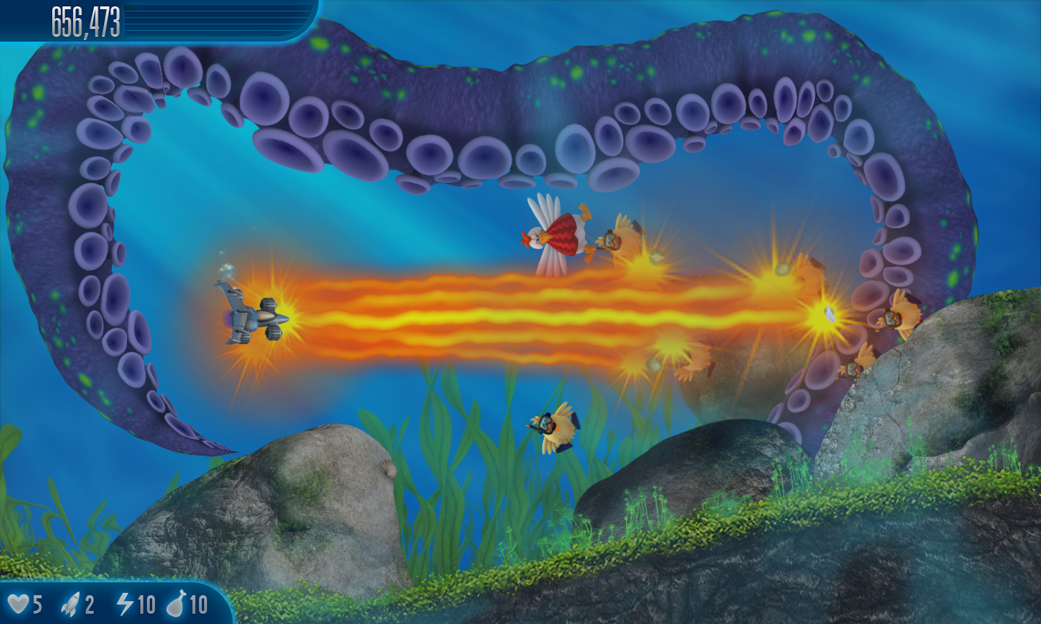 Chicken Invaders 5 HD (Tablet) - screenshot