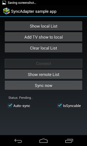 Sync Adapter Sample App