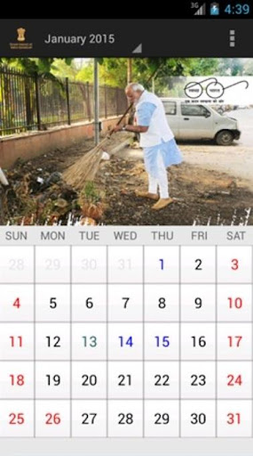 Govt. of India Calendar 2015