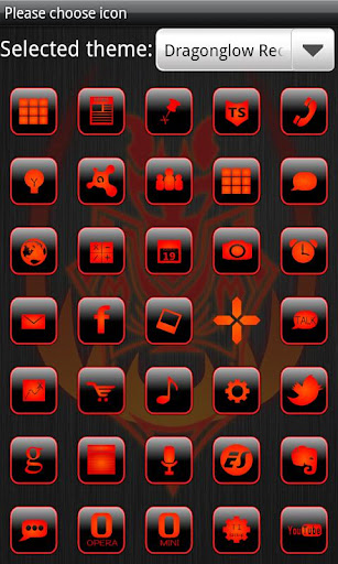 【免費個人化App】Dragonglow Red GoLauncherTheme-APP點子