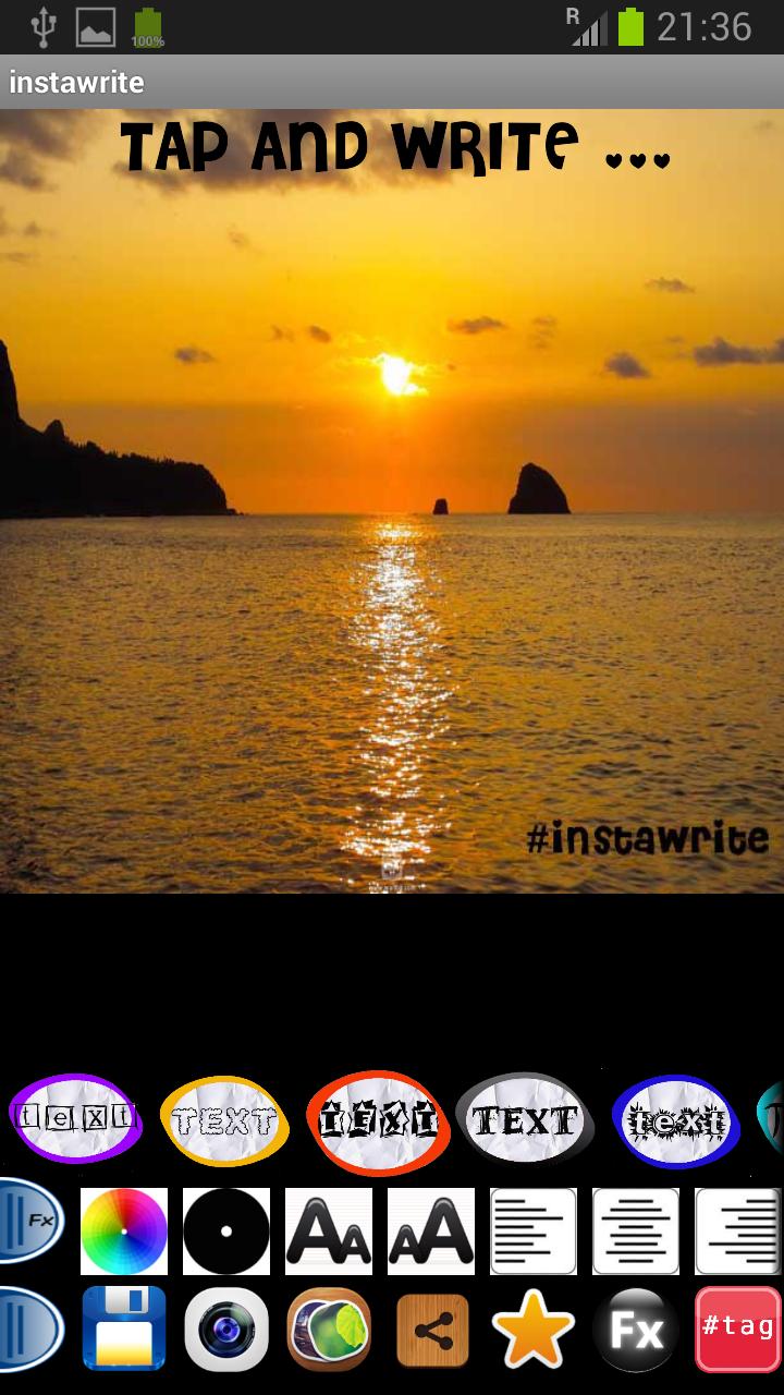 Instawrite Screen 2