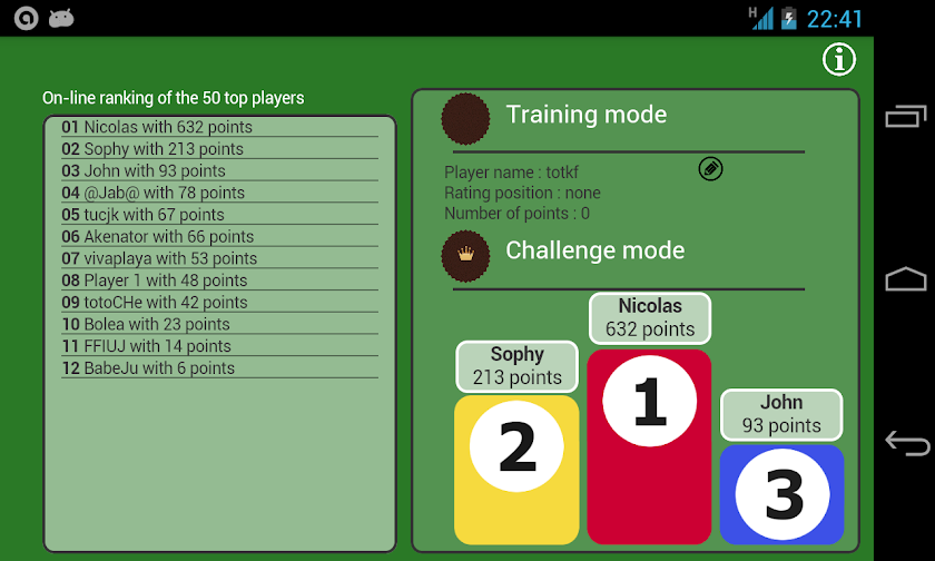ONE - Card game Screen 2
