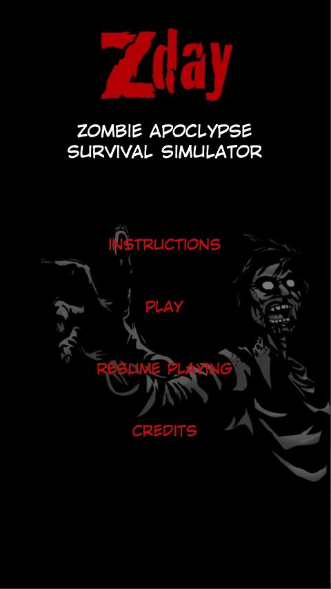 Android application ZDAY Survival Simulator screenshort