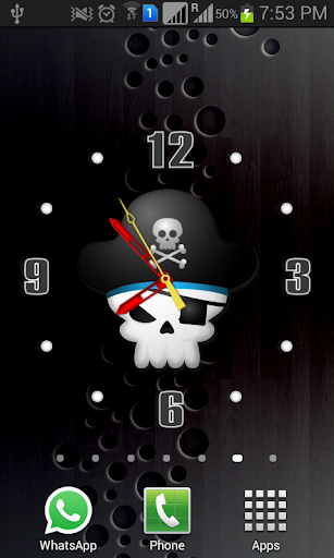 Funny Skull Clock