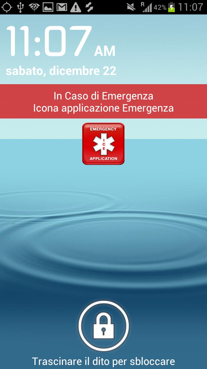 Android application In Case of Emergency (ICE) screenshort