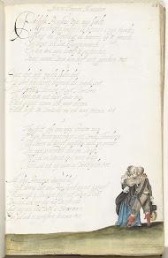 Heer en jongedame in een omhelzing