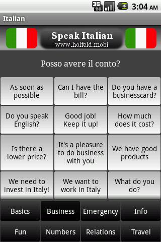 Speak Italian Screen 2