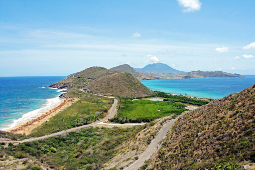 View from St. Kitts, looking toward Nevis.