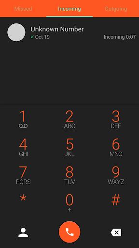 ExDialer Theme Material Orange