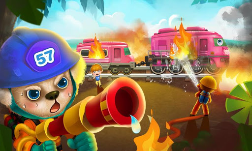 Train Fire: Puppy Rescue Games