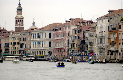 The Grand Canal, lined with former palaces and homes of nobles, is the "Main Street" of Venice.
