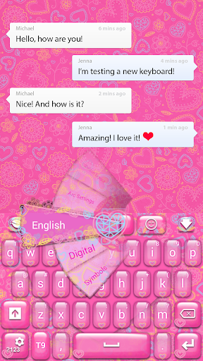 Pink Hearts Keyboard