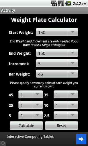 Weight Plate Calculator