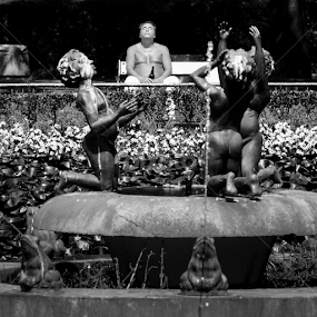 Man in the park by Stefan Stefanov - Black & White Street & Candid