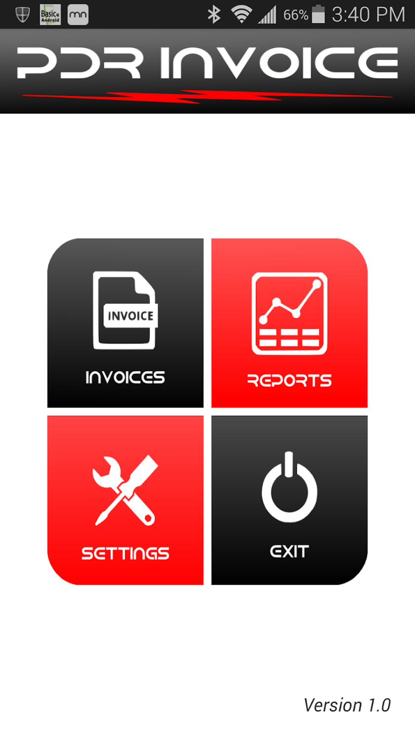 PDR Invoice Screen 1