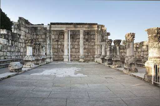 The ancient synagogue in Capernaum, Israel.