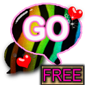 Rainbow Zebra Theme GO SMS PRO icon