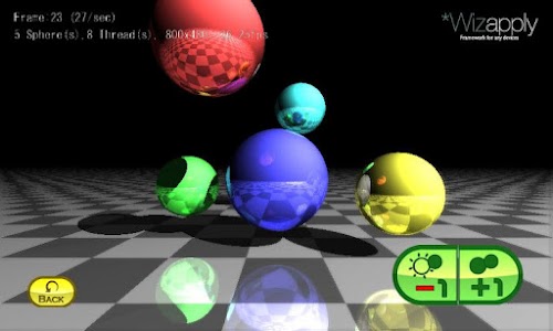 Android application Multi-core CPU Raytracing screenshort