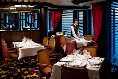 The upscale Chops Grille steakhouse is one of the most popular restaurants aboard Rhapsody of the Seas. Reservations are highly recommended.