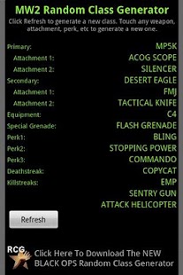 Lastest MW2 Random Class Generator APK for PC