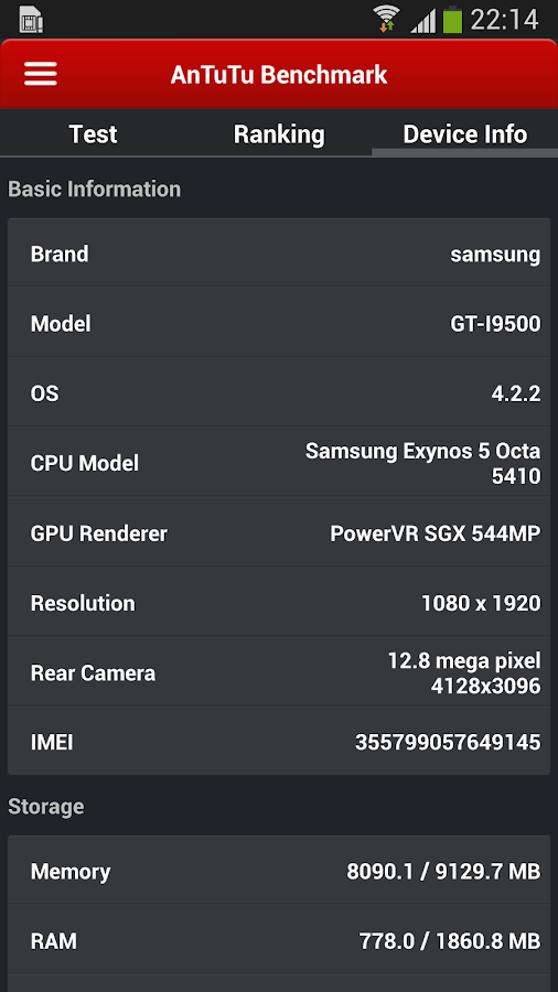 AnTuTu Benchmark - screenshot