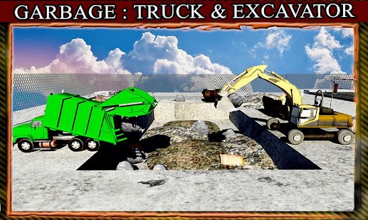 popelářský: truck a bagr - náhled