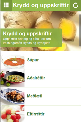 Krydd og uppskriftir