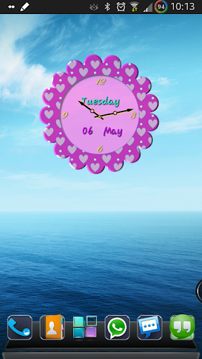 Lovely Flower Clock Widget