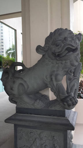 Stone Guardian Lion Statue