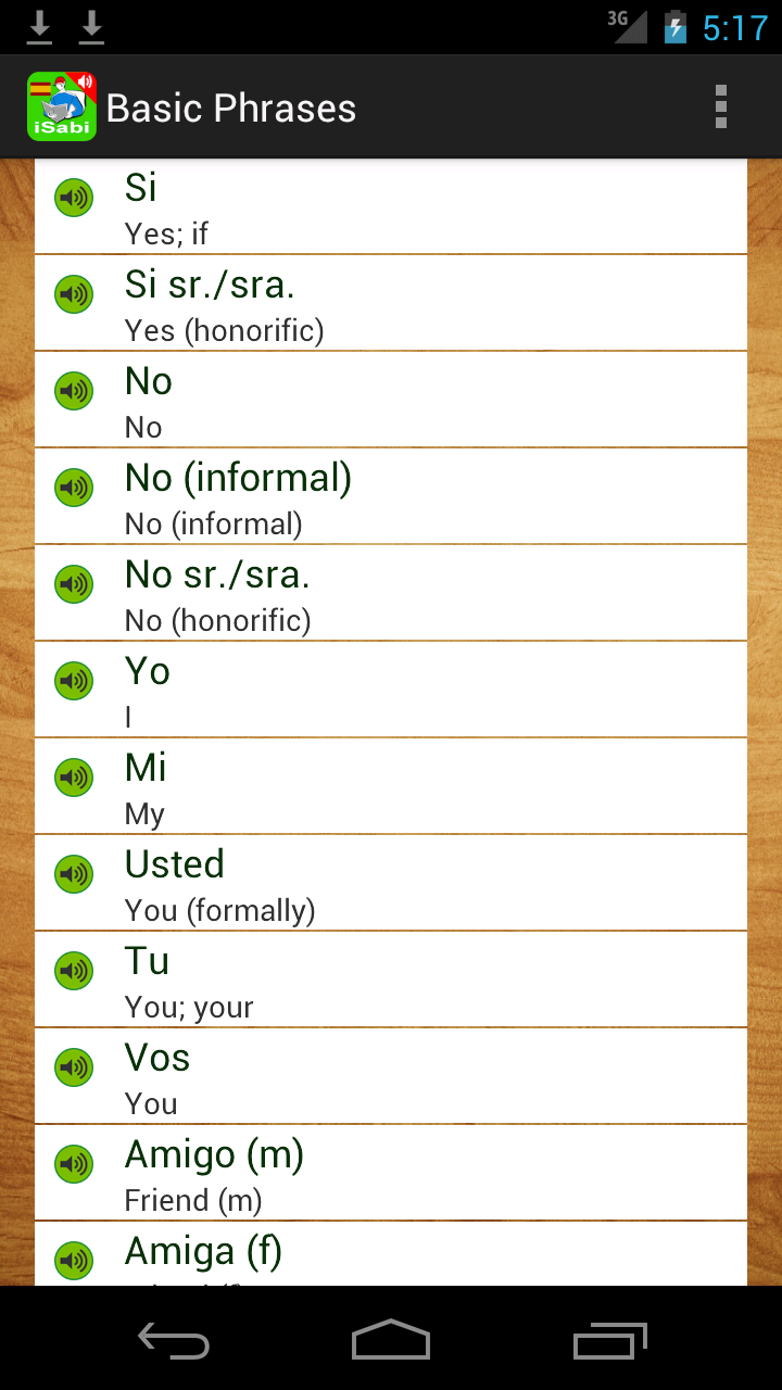 iSabi™ Spanish Screen 2