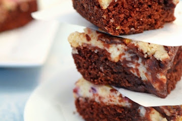 Blueberry & Chocolate Cheese Brownie Cake