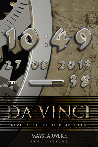 Digi Clock Widget Davinci