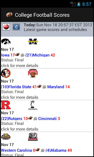 College Football Scores NCAA