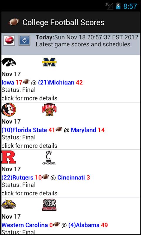 ncaaa football scores nccaf score ncaaa football scores nccaf score