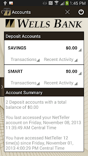 Wells Bank Mobile Banking Screenshots 2