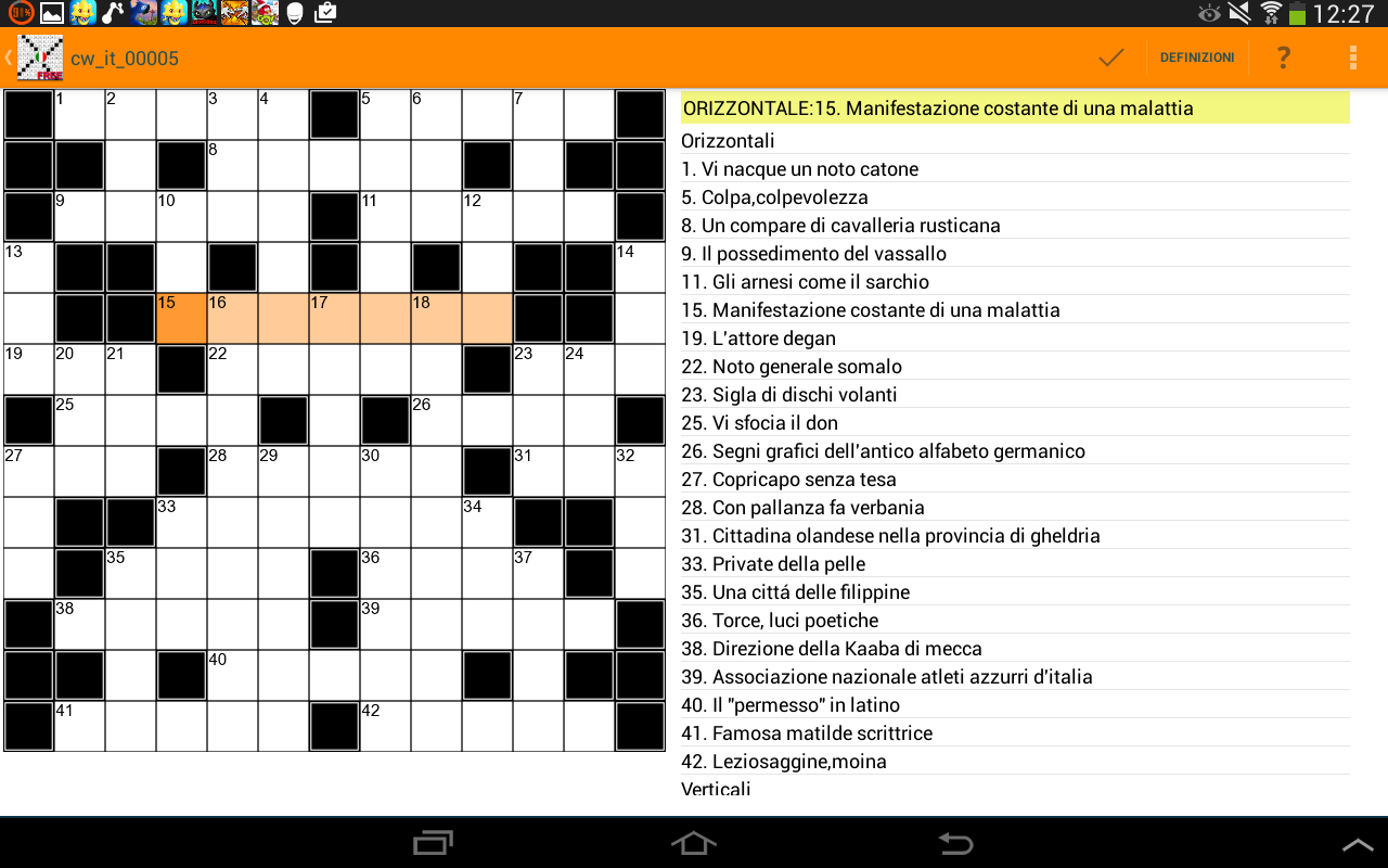 Italian Crosswords App Android Apps on Google Play