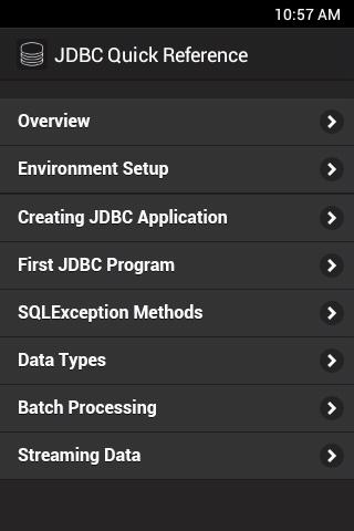 JDBC Quick Reference