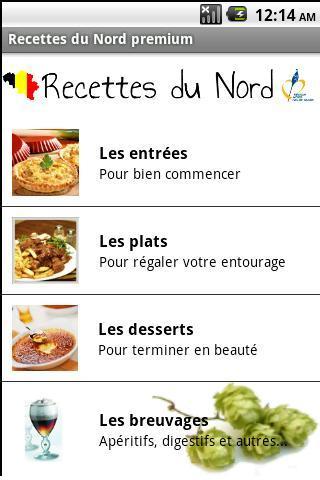 Android application Recettes du nord Premium screenshort