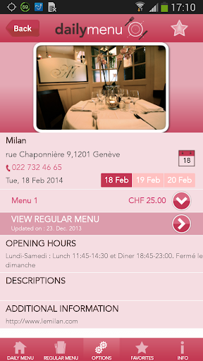 Daily Menu - dailymenu.ch