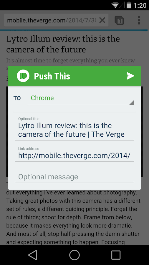 Pushbullet - screenshot