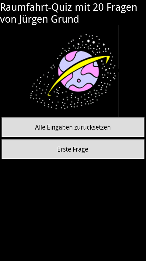 Raumfahrt-Quiz Screen 3